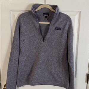 Patagonia Women's Smokey Violet 1/4 Zip-Up Sweater. EUC